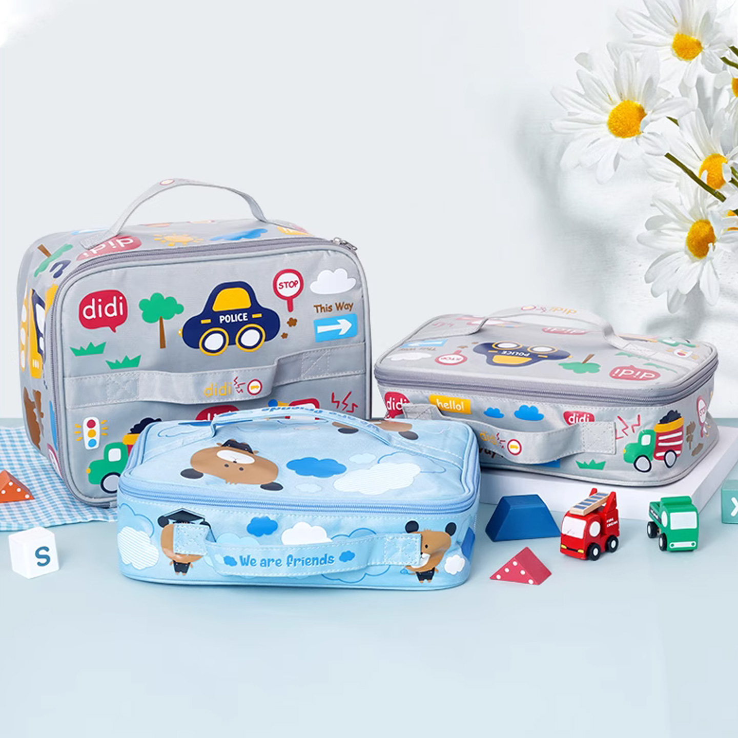 Children's Cartoon Lunch Box Bag Student Portable Lunch Bag Lunch Bag Aluminum Foil Insulation Bag Wholesale Transparent Bag Lunch Bag