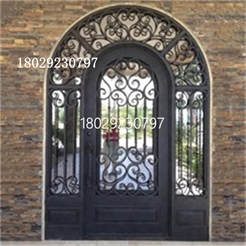Villa community courtyard aluminum alloy metal European iron door carved Hollow Villa community courtyard aluminum alloy metal European iron door carved Hollow