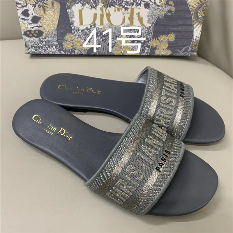 外贸D家拖鞋女经典款提花刺绣夏季沙滩外穿一字型女式拖鞋出货快|undefined