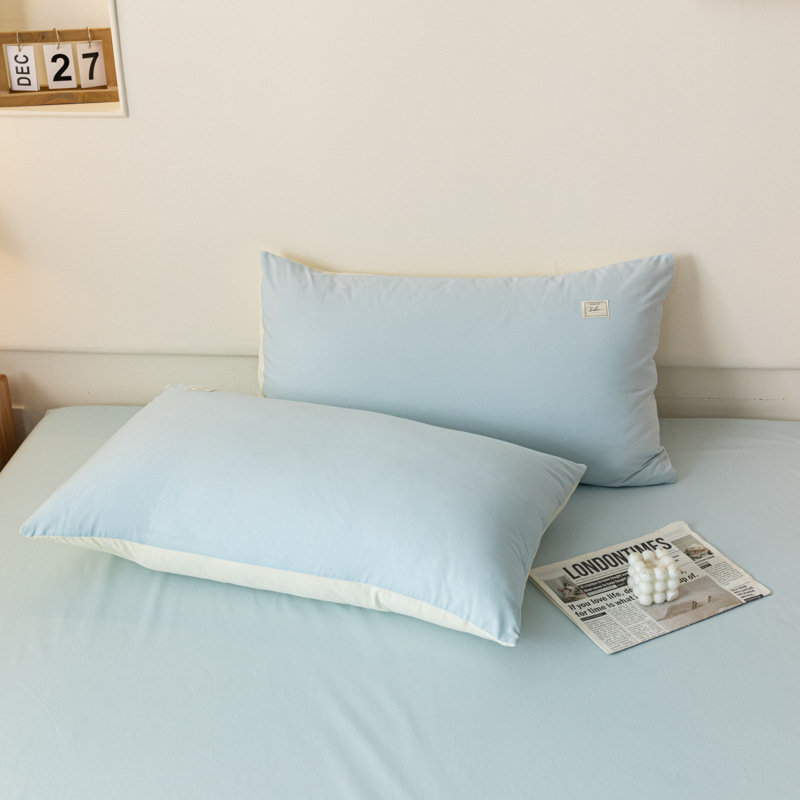 Un par de cubierta de almohada de algodón sin aire impreso 48 * 74cm cubierta de almohada de algodón casera de una sola persona cubierta de almohada interior