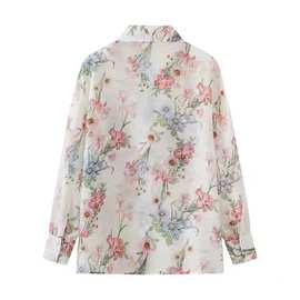 2024年夏季新款女装时尚百搭联名合作系列花卉纹样衬衫1CAE2564C0