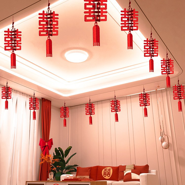 Decoración de la casa de boda, decoración de la casa de bodas, habitación de bodas