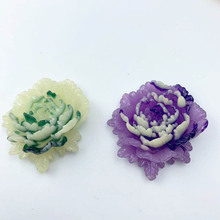 DIY饰品配件 50mm仿玉树脂花 牡丹花开宫花古装头饰步摇发簪材料
