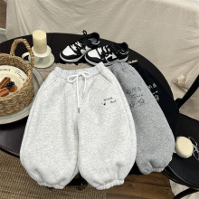 炒鸡厚实!儿童卫裤加绒加厚2025冬装男女童宝宝束脚一体绒长裤