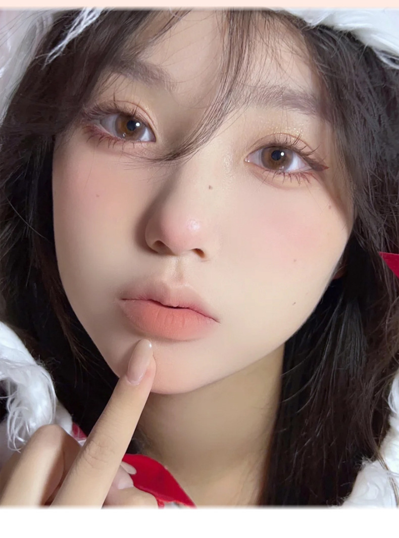 Makeup: xixi, a working bear, anti-inner competition, single-color blush, natural nude makeup, brightening and contouring cheeks, matte purple peach blush undefined
