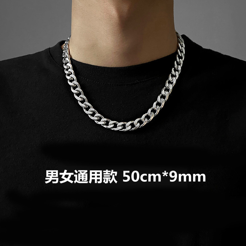 Taobao populares de acero de titanio de acero inoxidable hip hop NK collar de ancho de los hombres de cadena gruesa de fábrica directa de una sola pieza de entrega
