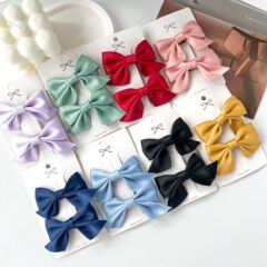 クリームネットの蝶結びのリボンのヘアクリップのトップクリップのスプリングクリップの後頭部のヘアクリップの髪飾りの女性のクロスボーダーのスーツ