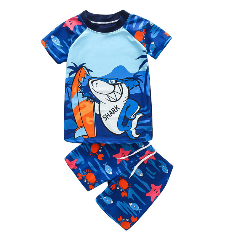 【Traje de baño premium para niños/¡Solo 9.9 yuanes!】Conjunto de traje de baño de dos piezas para niños a un precio bajo.