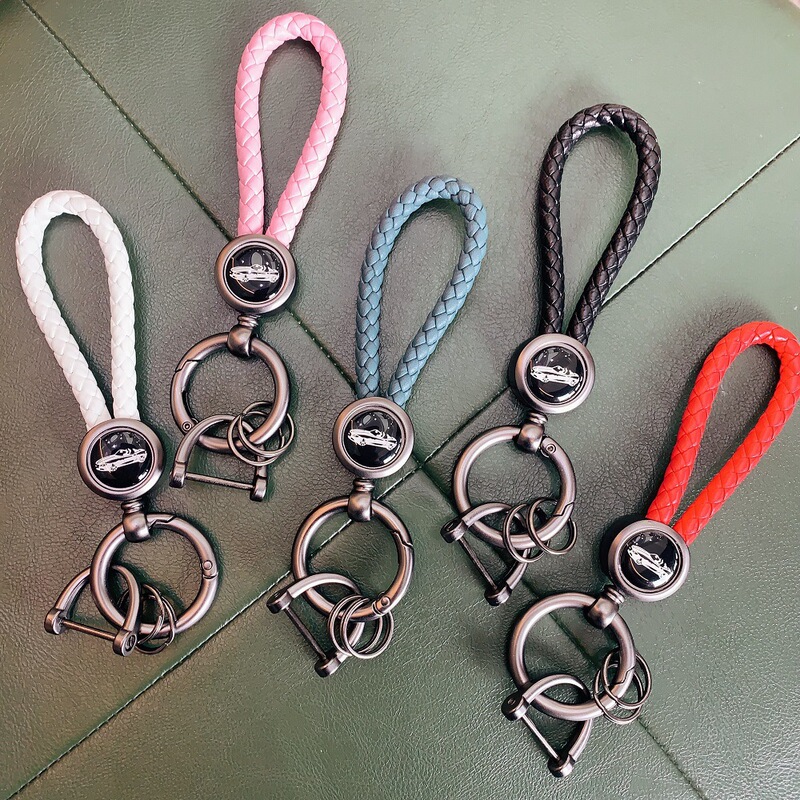 Epoxy double-sided color rotating keychain gift LOGO car LOGO University badge making souvenir company