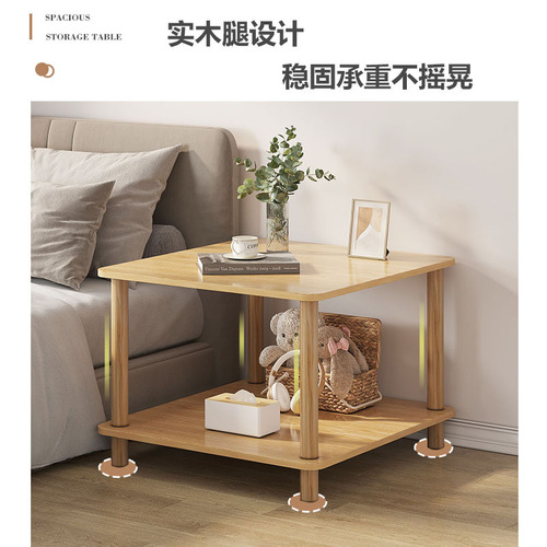Bedside table simple modern bedside storage cabinet solid wood legs mini small apartment economical Nordic bedside small cabinet