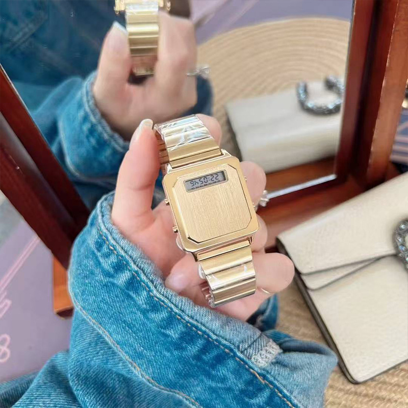 2025 New High-End Watch Niche Simple Steel Band Design Personalized Brand Electronic Steel Band Watch Foreign Trade