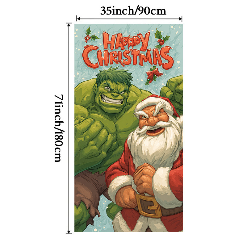 Lámparas de color de Navidad cubierta de tela decoración puerta de poliéster de alta densidad tela de fondo de Año Nuevo fiesta de puerta de entrada amueblado tapices