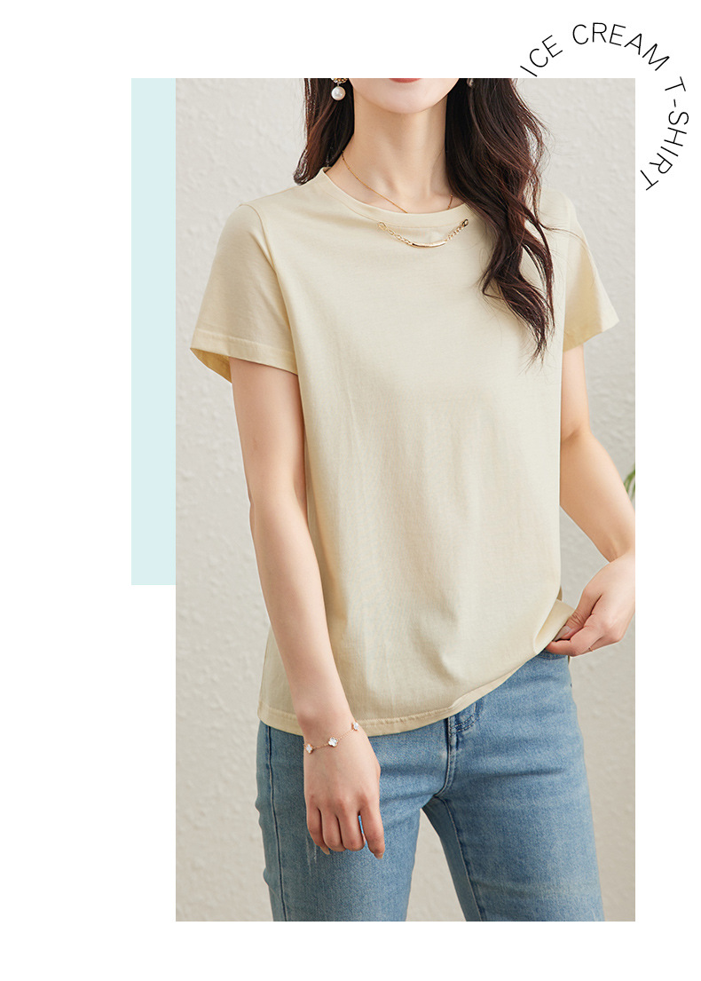 C7414 1020K ÁO THUN NỮ HANTDNG NGẮN TAY MÙA HÈ THỜI TRANG NỮ LỤA TƠ TẰM G03 SẢN PHẨM MỚI