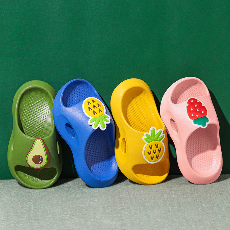 Children's Slippers for Summer, Non-Slip Indoor Home Use, Bathroom Fruit Eva Kids' Sandals Wholesale