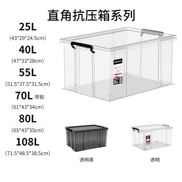 Extra large big transparent plastic storage box for auto