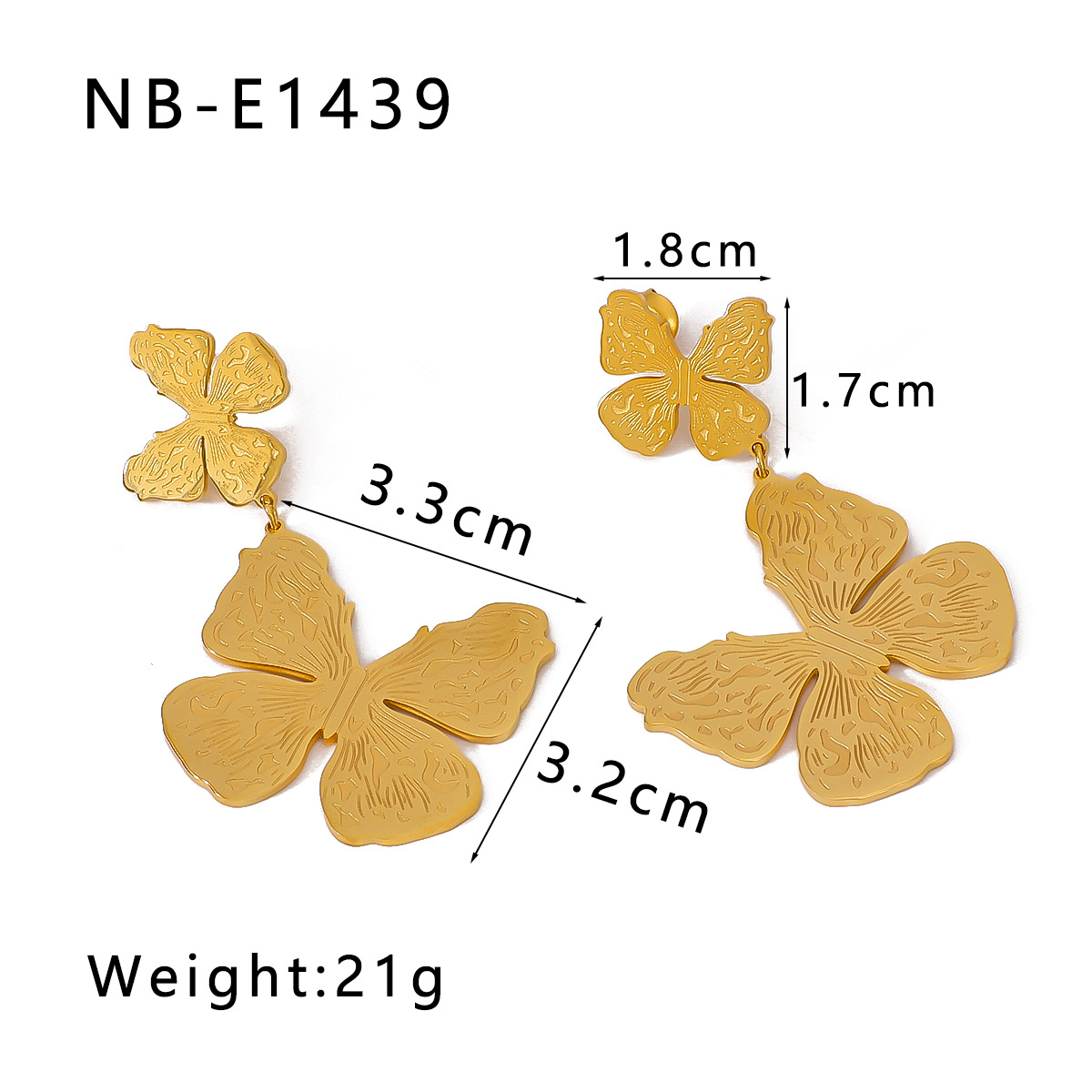 Artificial Pearls, Rhinestones Inlay Material Drop Earrings, Ear Studs Classification 1 Pair IG Style Simple Style Flower Butterfly Bow Knot Plating 304 Stainless Steel Drop Earrings Ear Studs