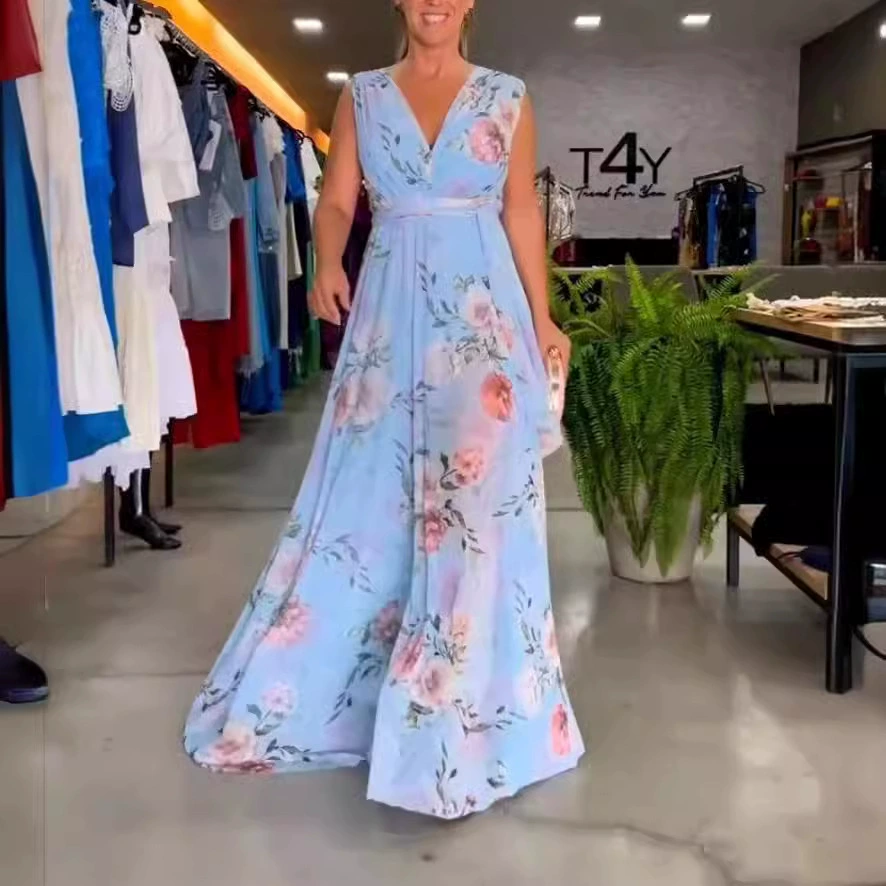 Платье-шифон без рукавов на Amazon 2024 года