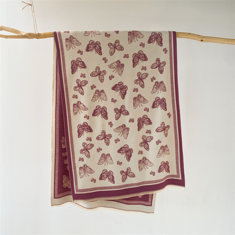 Holiday, Outdoor, Daily Occasion Polyester Material Women's Cute Sweet Butterfly Polyester Scarf