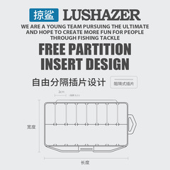 Lure Box with 10 Compartments, Detachable Portable Plastic Storage Tool for Sharks, Adjustable Lure and Spinner Retainer Box