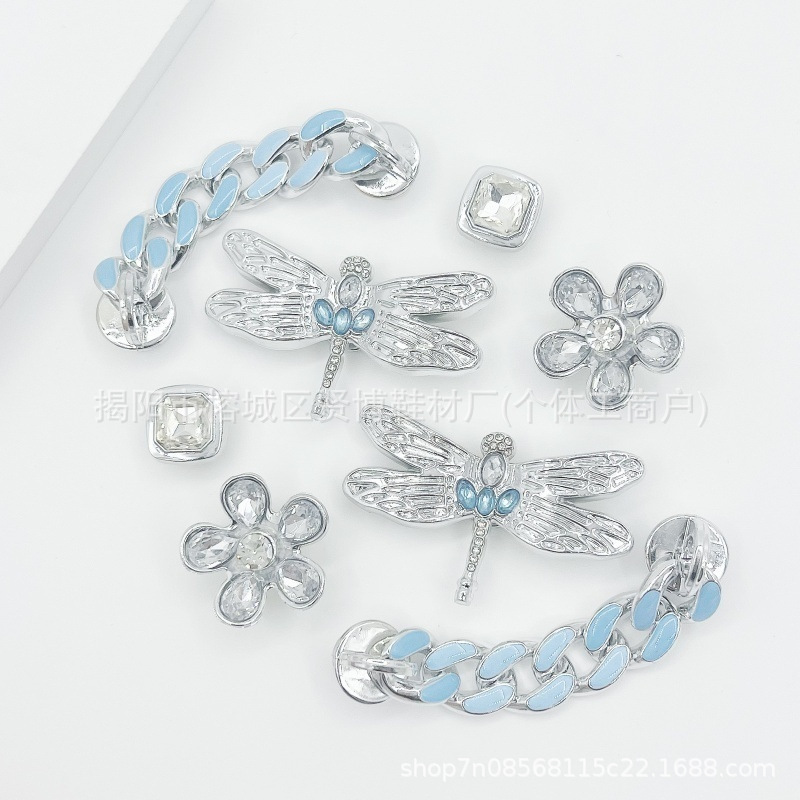 クロスボーダー 2025 下駄靴花装飾アクセサリー PVC ソフトプラスチック DIY 靴バックル卸売工場直接供給|undefined