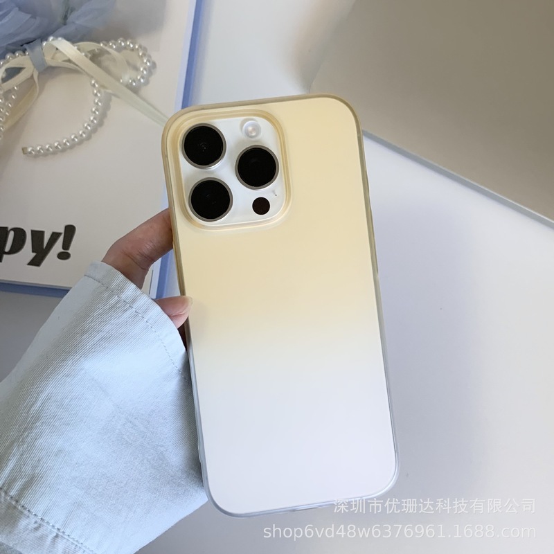 iPhone17promax グラデーションつや消しアイスミスト磁気電話ケース Apple 16 超薄型 PC 落下防止シースに適しています。|undefined