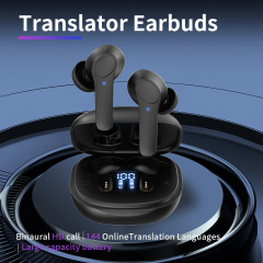 スマート音声翻訳ヘッドホン両耳中英翻訳機多言語bluetooth無線同時翻訳翻訳機