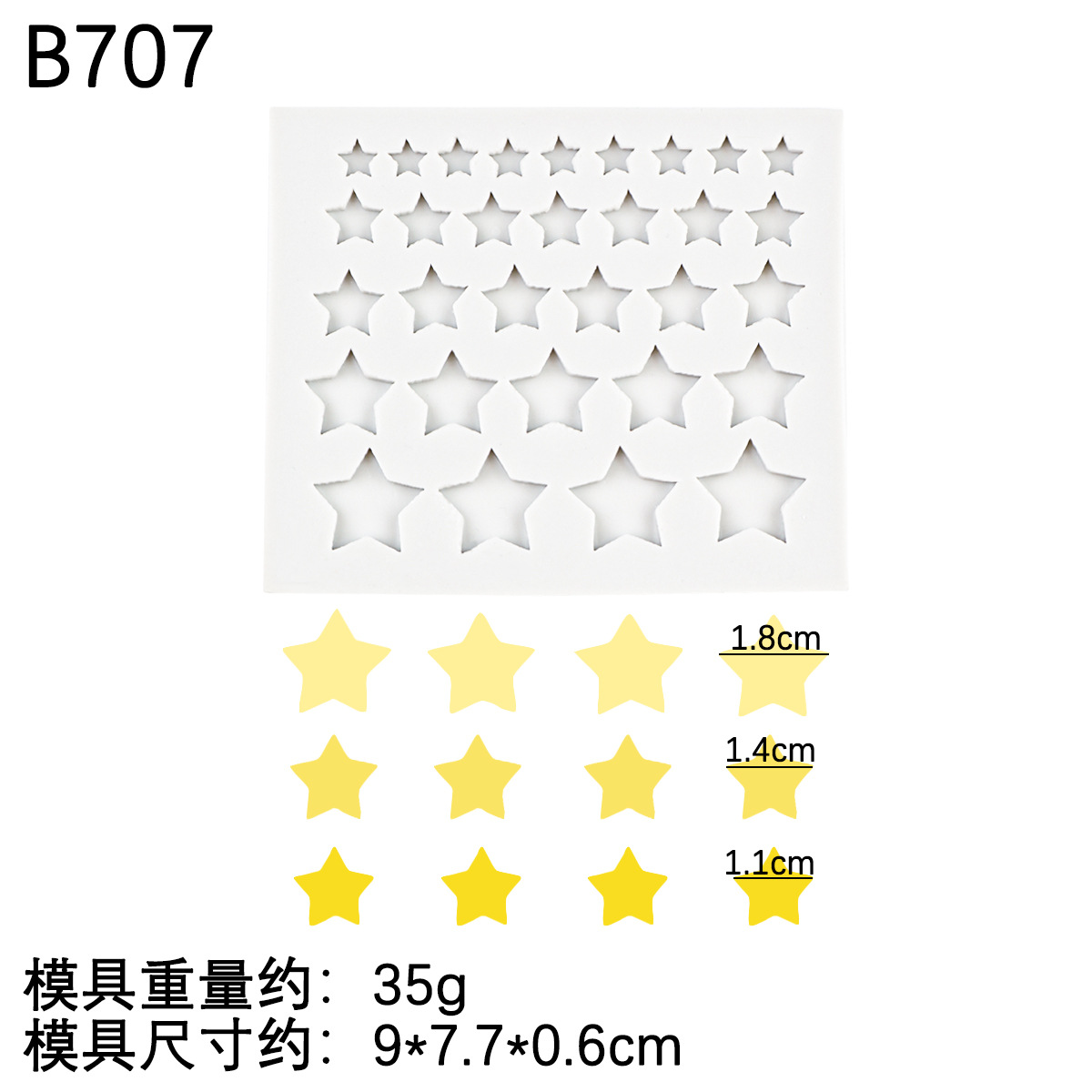 Amor redondo estrella de cinco puntas molde de silicona decoración de pastel triángulo pequeño chocolate fondant molde de borde