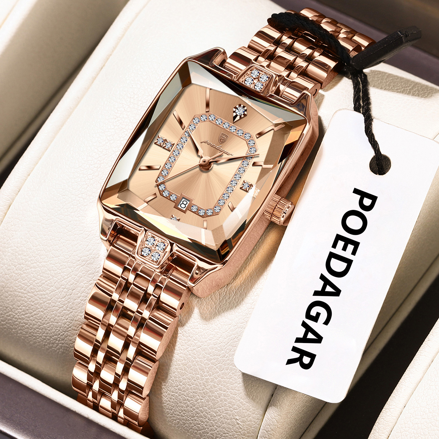 EU-785 rose gold-faced steel belt (EU standard)