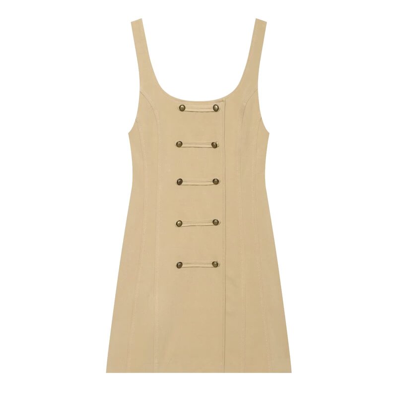 Cross-border hot item 2026 European and American ins-style elegant fashion women's clothing Slim-fit buttoned mini dress 7833786 Cross-border hot item 2026 European and American ins-style elegant fashion women's clothing Slim-fit buttoned mini dress 7833786