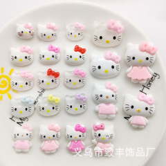 漫画猫全身kt猫ヘッド樹脂アクセサリーdiyヘアピンヘッドロープ水カップパッチ携帯ケース収納ケース材料