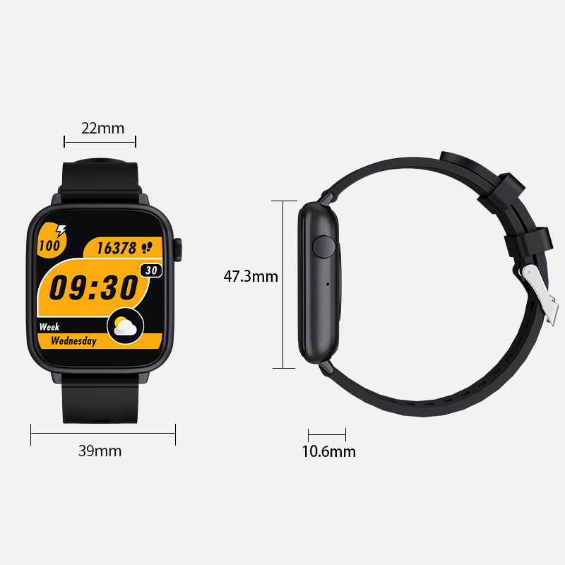 Huaqiang Bei S10 nuevo producto X12 reloj inteligente 1.83 pantalla grande monitoreo de la frecuencia cardíaca verdadera esfera de pulsera deportiva de salud