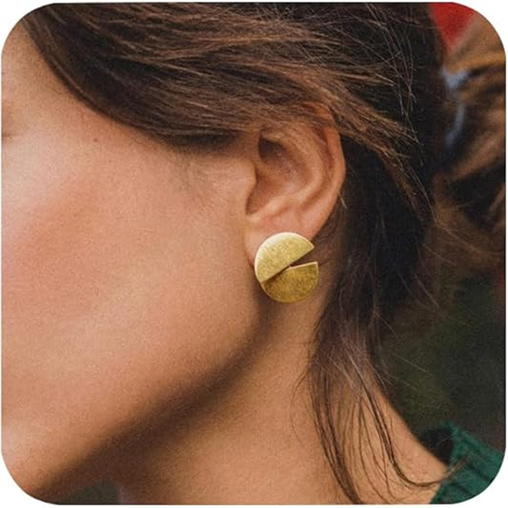 Cross-Border Amazon New Copper Irregular Pendant Earrings Fashionable and Beautiful Girls Earrings Jewelry Travel Gifts