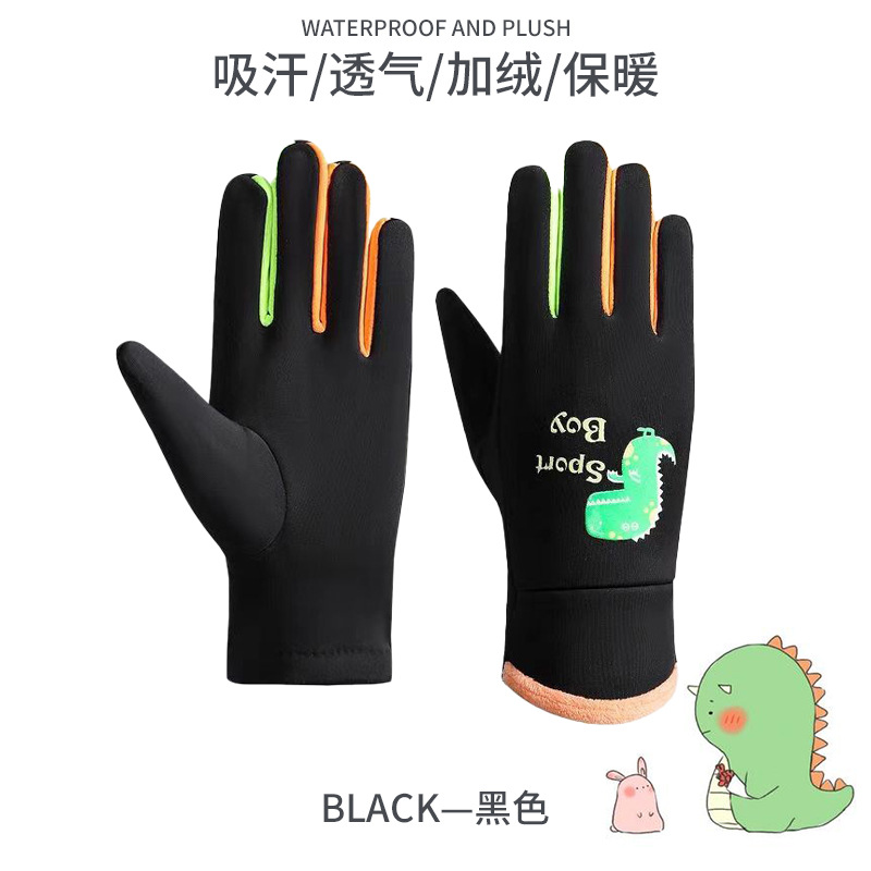 Otoño y invierno nuevos guantes para niños 7 - 12 guantes de montar al aire libre para hombres y mujeres deportivos calientes impermeables al por mayor