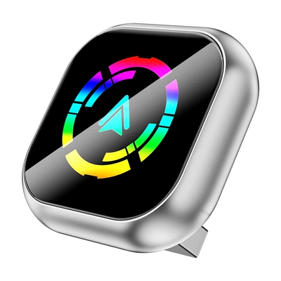 Wired-To-Wireless Carplay Two-In-One: Simsiz CarPlay və Android Auto - q1aq-silver-color-mark-metal-glass-wireless-carplay-plus-android-auto-two-in-one-only-suitable-for-overseas-systems
