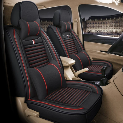 Seat cushion, seat cover, Car seat cover Baojun 730 - the-front-two-seat-deluxe-edition-mysterious-black-aaa-hemp-general