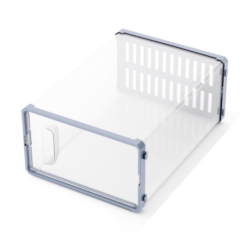 Caja de almacenamiento de zapatos de oficina caja de zapatos de plástico transparente almacenamiento a prueba de humedad a prueba de polvo cajón plegable japonés caja de zapatos simple