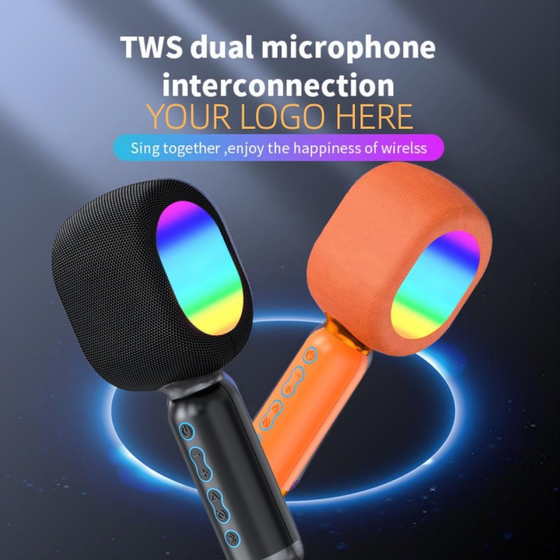 Amazon JY57 micrófono móvil K-canción micrófono inalámbrico bluetooth tws audio en vivo micrófono bluetooth image 1