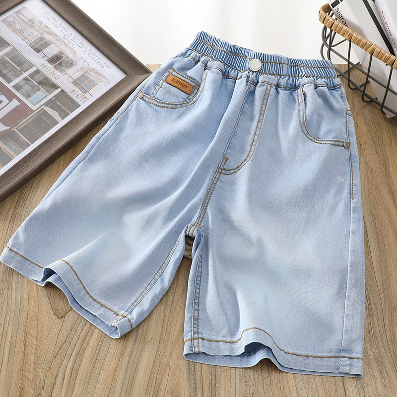 2024 Летняя новая модель Big Pocket Men's Big Childry's Degretch Tense Tense Denim Mid Bouresers 0428-1965