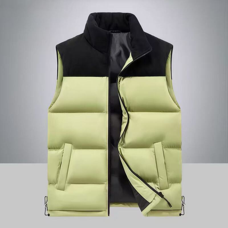 Cross-Border Men's down Cotton Vest Autumn and Winter Thickened Warm Stand-Up Collar Corduroy Sports Vest Jacket Cross-Border Men's down Cotton Vest Autumn and Winter Thickened Warm Stand-Up Collar Corduroy Sports Vest Jacket