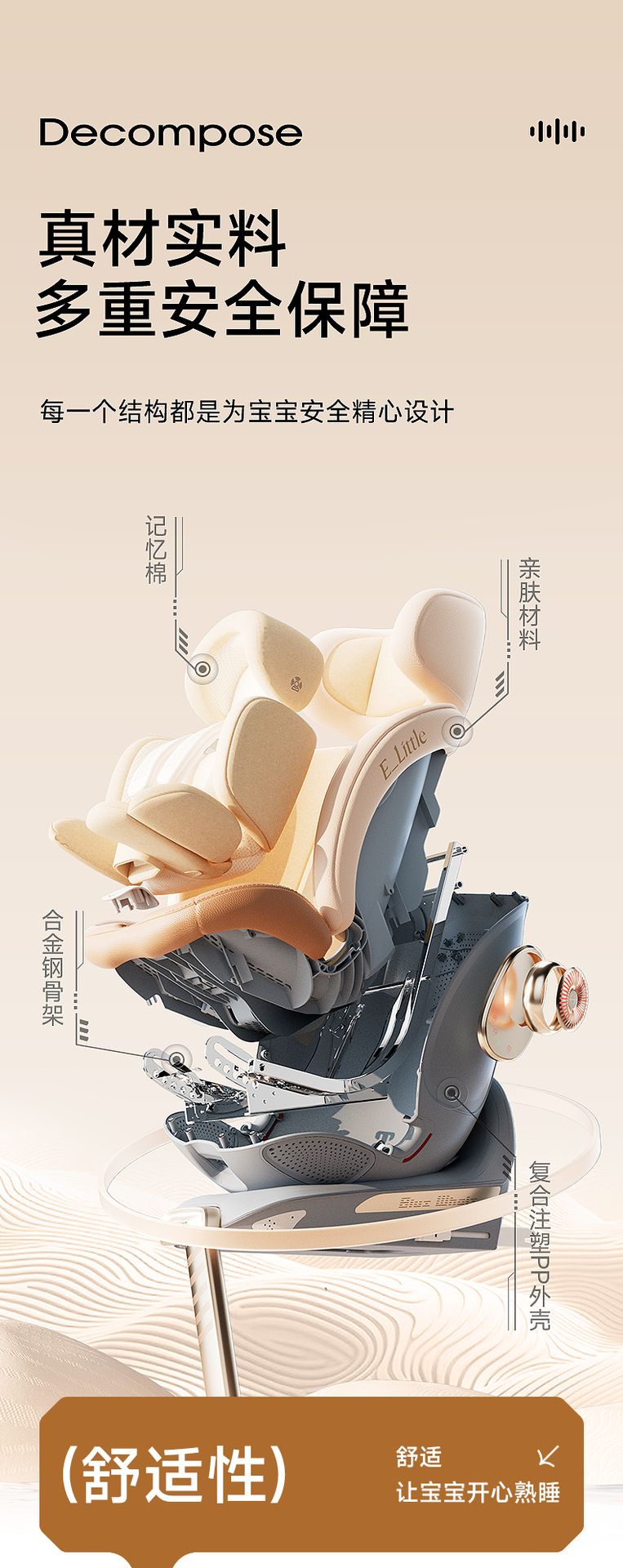 [Brand Source] Yiletu S8 Whale Intelligent Voice Ventilation Newborn Baby Car Child Safety Seat