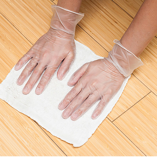 Disposable PVC gloves transparent powder-free PE bags for catering and household cleaning labor protection gloves 100 pieces/bag