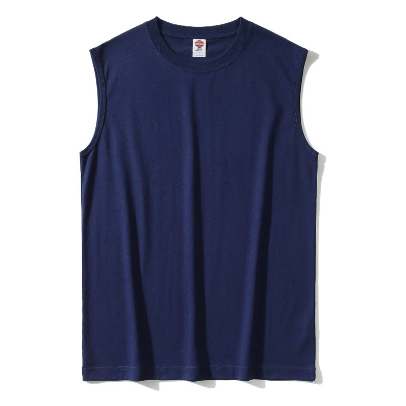 Встряхните в прямом эфире 220 г хлопчатобумажный жилет с круглым вырезом