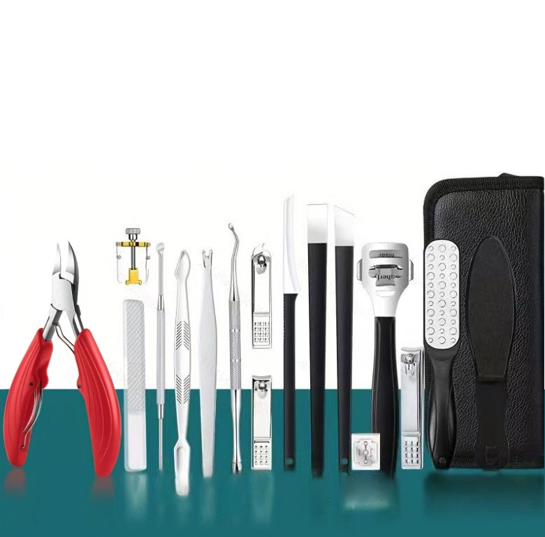 Fábrica de acero inoxidable águila cortaúñas de cuatro colores uñas groove cortaúñas traje gris uñas gruesas herramientas de manicura encarnadas