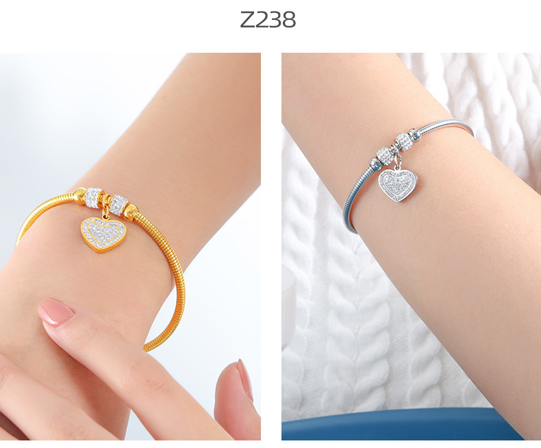 Pendant Bracelet Set Magnetic Attraction Titanium Steel Bangles_voghion.com