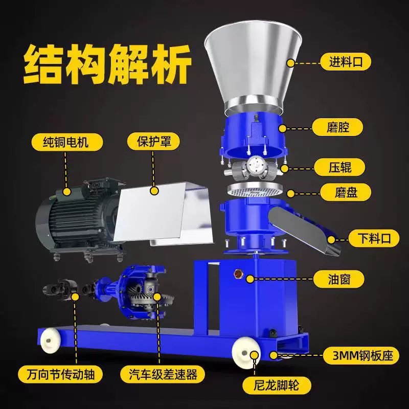 【品牌—诚之牧】新款饲料颗粒机颗粒机家用颗粒饲料机厂家