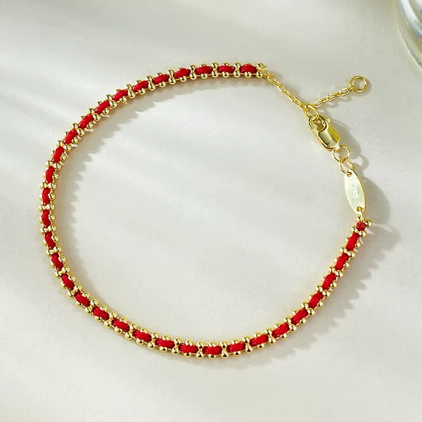 Benmingnian redline New French Red Rope Bracelet Female Transporter Bracelet Creative Niche Design Bracelet Bracelet