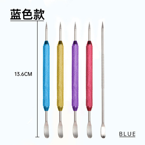 Hengzhi 304 stainless steel latte art coffee carving stick fancy coffee utensil hook pattern baking milk foam latte art needle