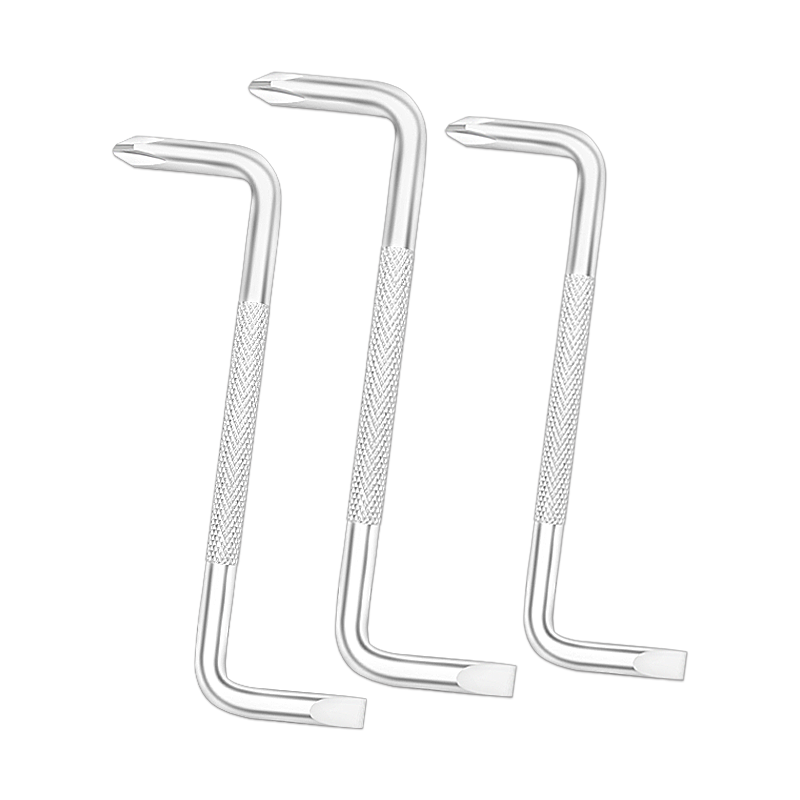 Dornillador de curva de forma especial de esquina de ángulo recto de curva en una palabra cruzada, destornillador de ciruela de 90 grados, destornillador z
