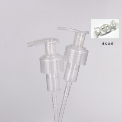 工廠現貨乳液泵 28/410左右開關泵 矽膠彈簧乳液泵洗手液全塑泵頭