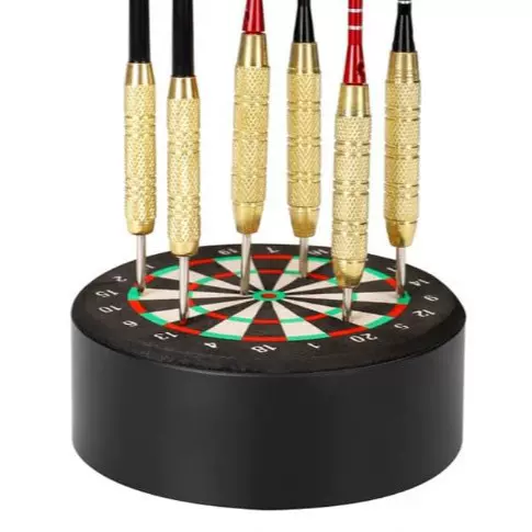 新款迷你飞镖盘飞镖盘套装专业飞镖插盘家用双面剑麻针式飞标靶插